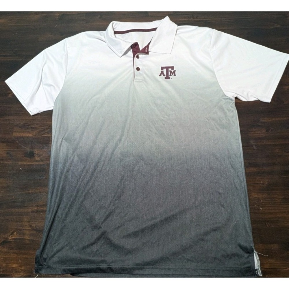 👍👍Colloseum Men's Texas A&M Aggies Polo Shirt Size XL Performance Wicking Golf